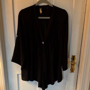 Elizabeth and James Black Blouse